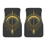 Gold Sagittarius Sign Print Front Car Floor Mats