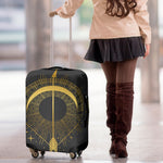 Gold Sagittarius Sign Print Luggage Cover