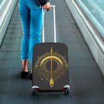 Gold Sagittarius Sign Print Luggage Cover