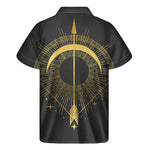 Gold Sagittarius Sign Print Men's Short Sleeve Shirt