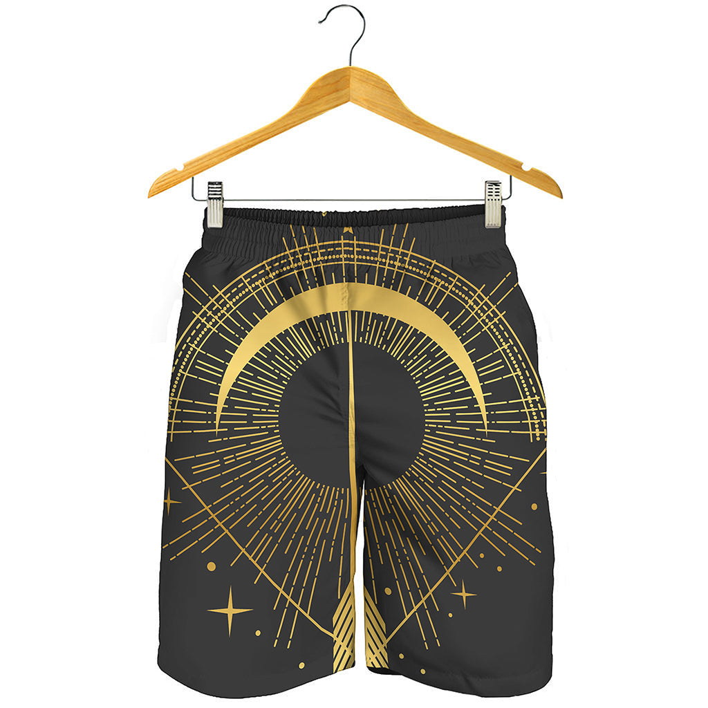 Gold Sagittarius Sign Print Men's Shorts