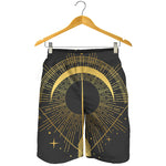 Gold Sagittarius Sign Print Men's Shorts