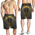 Gold Sagittarius Sign Print Men's Shorts