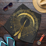 Gold Sagittarius Sign Print Men's Shorts