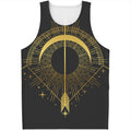 Gold Sagittarius Sign Print Men's Tank Top