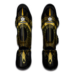 Gold Sagittarius Sign Print Muay Thai Shin Guard