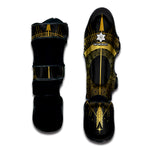 Gold Sagittarius Sign Print Muay Thai Shin Guard