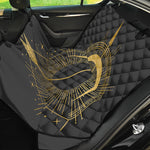 Gold Sagittarius Sign Print Pet Car Back Seat Cover
