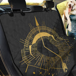 Gold Sagittarius Sign Print Pet Car Back Seat Cover
