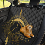 Gold Sagittarius Sign Print Pet Car Back Seat Cover