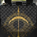 Gold Sagittarius Sign Print Pet Car Back Seat Cover