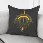Gold Sagittarius Sign Print Pillow Cover