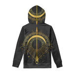 Gold Sagittarius Sign Print Pullover Hoodie