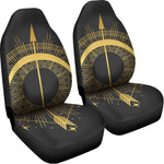 Gold Sagittarius Sign Print Universal Fit Car Seat Covers