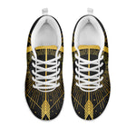 Gold Sagittarius Sign Print White Sneakers