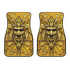 Gold Samurai Mask Print Front Car Floor Mats