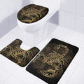 Gold Scorpio Print 3 Piece Bath Mat Set