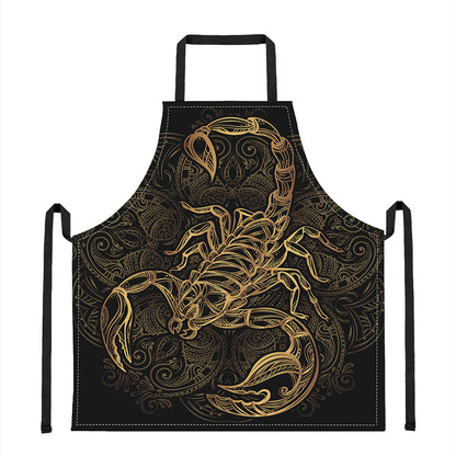 Gold Scorpio Print Apron