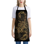 Gold Scorpio Print Apron