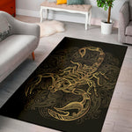 Gold Scorpio Print Area Rug