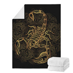 Gold Scorpio Print Blanket