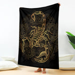 Gold Scorpio Print Blanket