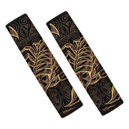 Gold Scorpio Print Car Seat Belt Covers