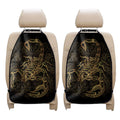 Gold Scorpio Print Car Seat Organizers