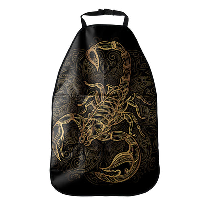 Gold Scorpio Print Car Seat Organizers