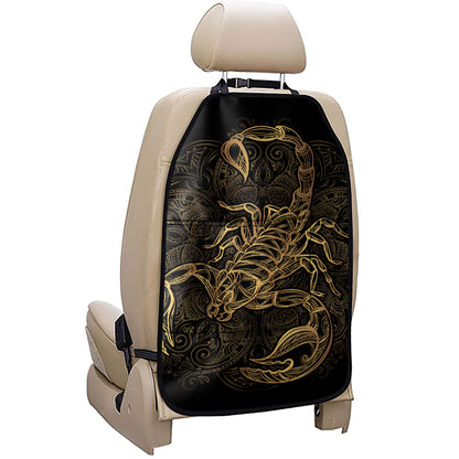 Gold Scorpio Print Car Seat Organizers