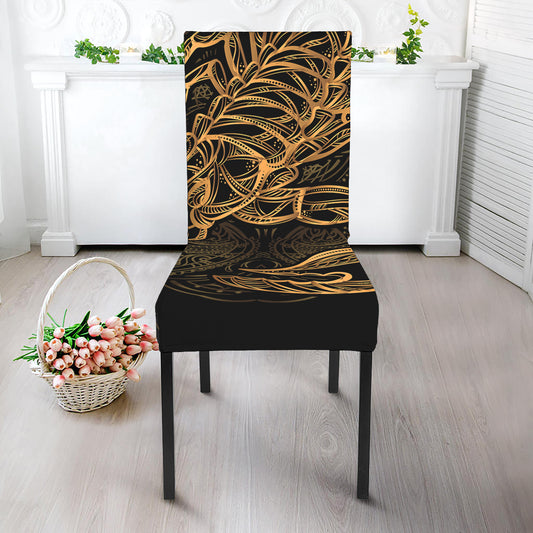Gold Scorpio Print Dining Chair Slipcover