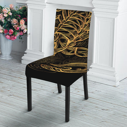 Gold Scorpio Print Dining Chair Slipcover