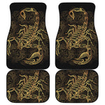 Gold Scorpio Print Front and Back Car Floor Mats