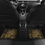 Gold Scorpio Print Front and Back Car Floor Mats
