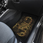 Gold Scorpio Print Front and Back Car Floor Mats