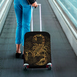Gold Scorpio Print Luggage Cover
