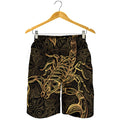Gold Scorpio Print Men's Shorts