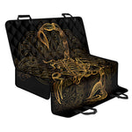 Gold Scorpio Print Pet Car Back Seat Cover