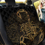 Gold Scorpio Print Pet Car Back Seat Cover