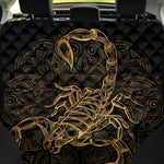 Gold Scorpio Print Pet Car Back Seat Cover