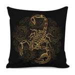 Gold Scorpio Print Pillow Cover