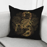 Gold Scorpio Print Pillow Cover