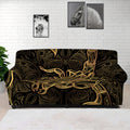 Gold Scorpio Print Sofa Cover
