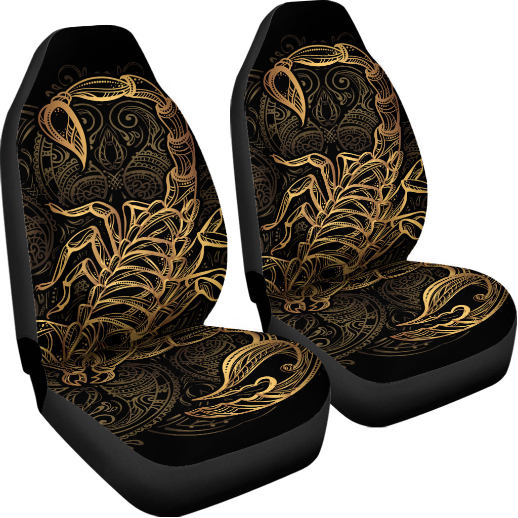 Gold Scorpio Print Universal Fit Car Seat Covers