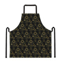 Gold Sun And Moon Pattern Print Apron