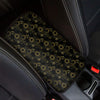 Gold Sun And Moon Pattern Print Car Center Console Cover