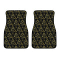 Gold Sun And Moon Pattern Print Front Car Floor Mats