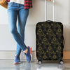 Gold Sun And Moon Pattern Print Luggage Cover