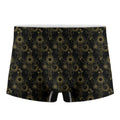 Gold Sun And Moon Pattern Print Men's Boxer Briefs