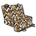 Gold Tropical Skull Pattern Print Pet Car Back Seat Cover